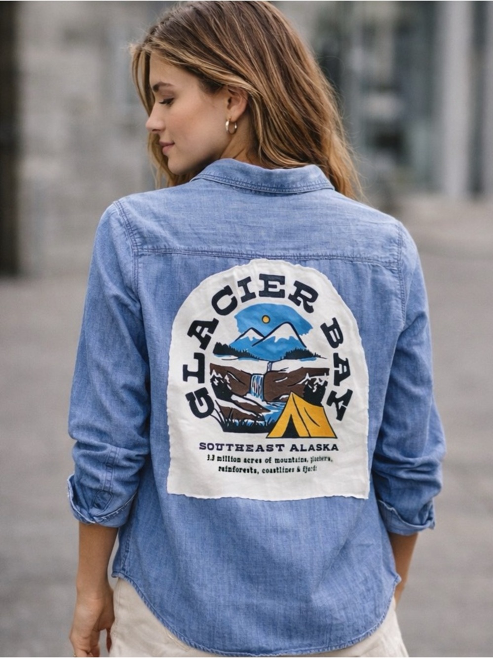 Custom Glacier Bay Denim Buttondown Shirt
